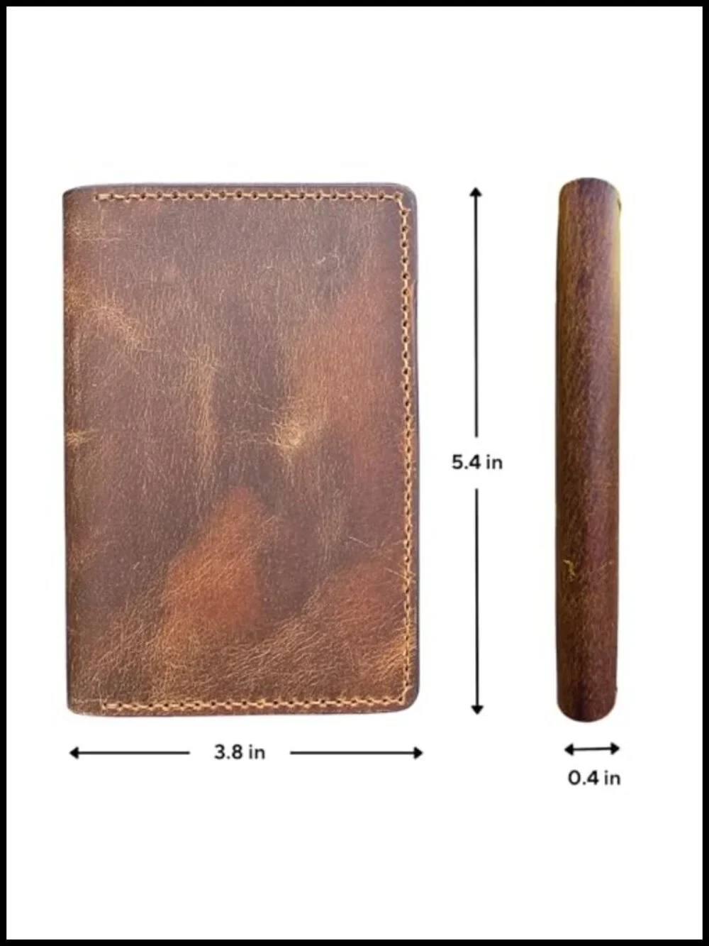 Handmade Full Grain Leather Passport Holder with RFID Protection